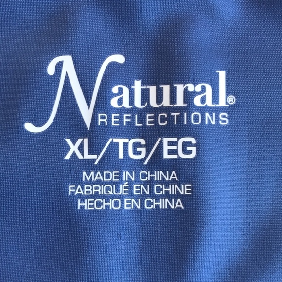 Natural Reflections blue & white vertical-striped pull-on pants, size XL - Picture 7 of 8